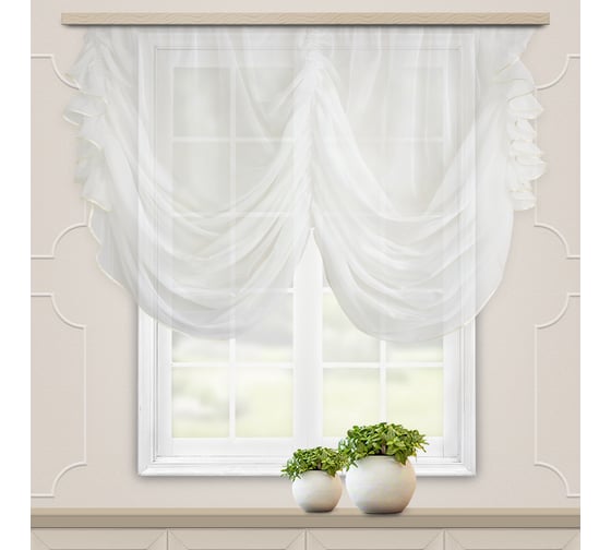 Комплект штор для кухни witerra классика, 280x250, молочный 45795 1