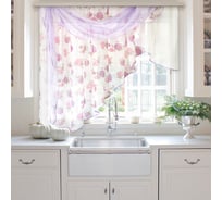 Комплект штор для кухни witerra иллюзия, 300x150, темно-розовый, левый 45943