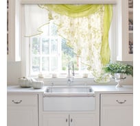 Комплект штор для кухни witerra иллюзия, 300x150, зеленый, правый 45932