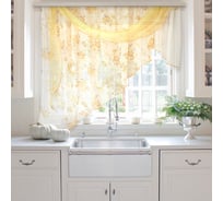 Комплект штор для кухни witerra иллюзия, 300x150, золото, левый 45933