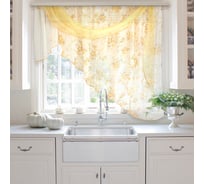 Комплект штор для кухни witerra иллюзия, 300x150, золото, правый 45934