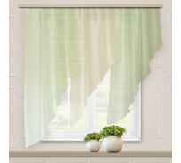 Комплект штор для кухни witerra мальва, 280x150, фисташка, левый 108899