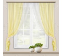 Комплект штор для кухни witerra лидия, 250x160, золото 46126