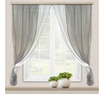 Комплект штор для кухни witerra лидия, 250x160, серый 103929