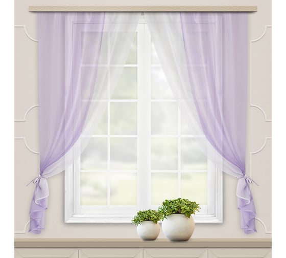 Комплект штор для кухни witerra лидия, 250x160, сирень 46130 1