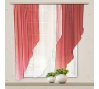 Комплект штор для кухни witerra мальва, 280x150, бордо, левый 108891