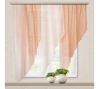 Комплект штор для кухни witerra мальва, 280x150, персик, левый 108895