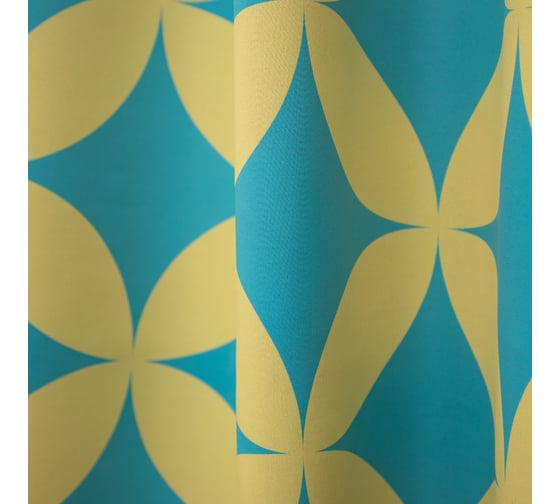 Штора witerra печать 0357 блэкаут, желтый, 150x270, 1 шт 109175