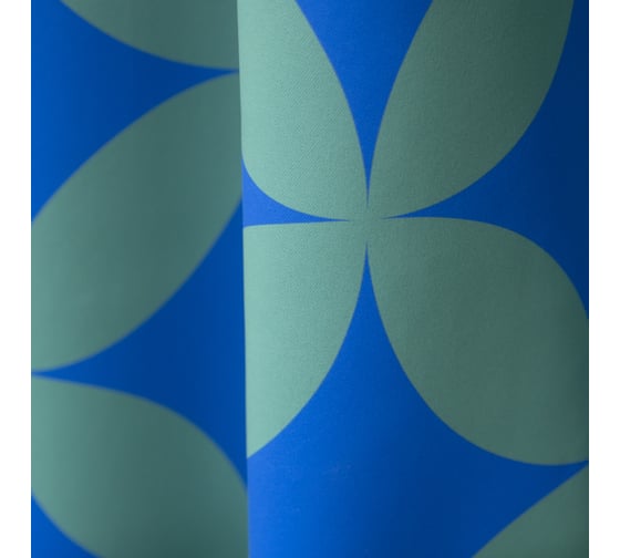 Штора witerra печать 0357 блэкаут, синий, 150x270, 1 шт 109176