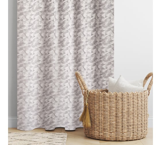 Портьерная штора witerra жаккард штрих серый 135x260 см 1 шт 106274 1