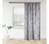 Портьерная штора witerra ромашки блэкаут серый 135x260 см 1 шт 43628
