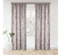 Портьерные шторы witerra ромашки блэкаут кофе с молоком 135x260 см 2 шт 160383