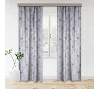 Портьерные шторы witerra ромашки блэкаут серый 135x260 см 2 шт 160382
