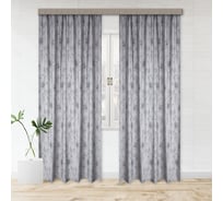 Портьерные шторы witerra ромашки блэкаут серый 190x275 см 2 шт 46247