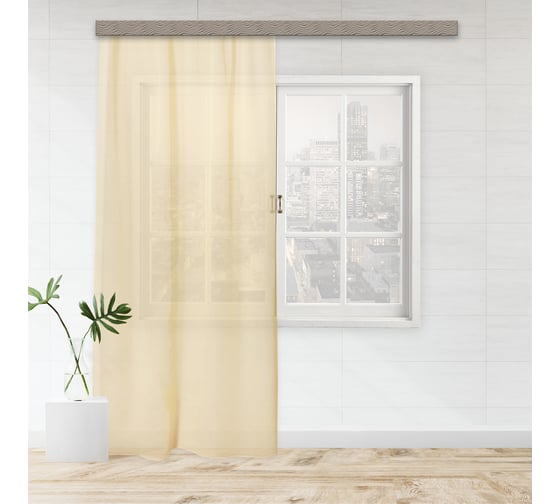Штора witerra тюль лен 150x275 см желтый 109059