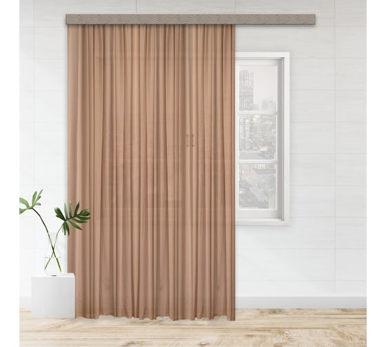 Штора witerra тюль лен 300x275 см какао 46285