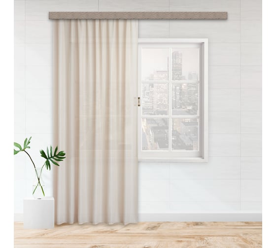 Штора witerra тюль волна какао 150x260 см 106355