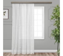 Штора witerra тюль с вышивкой цветок белый 150x275 см 46325