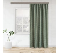 Портьерная штора witerra канна блэкаут white зеленая 160x260 см 1 шт 108490