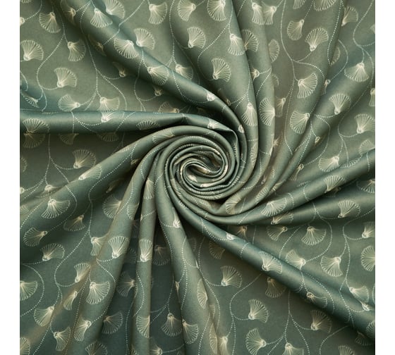 Портьерная штора witerra канна блэкаут white зеленая 160x260 см 1 шт 108490