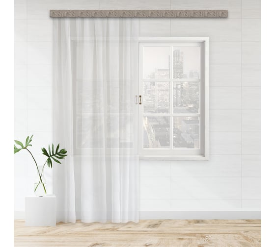 Штора witerra тюль с резиновым рисунком jyp002 перья 150x260 см 100643