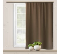 Портьерная штора для кухни witerra блэкаут матовый 135x180 см 1 шт коричневый 104322