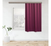 Портьерная штора для кухни witerra блэкаут матовый 135x180 см 1 шт красное вино 108423