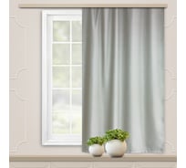 Портьерная штора для кухни witerra блэкаут матовый 135x180 см 1 шт серый 43461