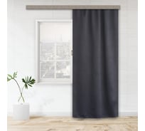 Портьерная штора для кухни witerra блэкаут матовый 135x180 см 1 шт черный 109289