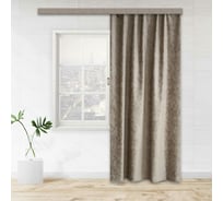 Портьерная штора witerra вельвет замш коричневый 135x260 см 1 шт 108583