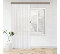 Штора witerra тюль с вышивкой вензель белый 150x260 см 44685