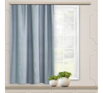 Портьерная штора для кухни witerra жаккард бамбук серый 135x180 см 1 шт 43911