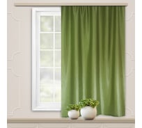 Портьерная штора для кухни witerra тергалет зеленый 135x180 см 1 шт 45683