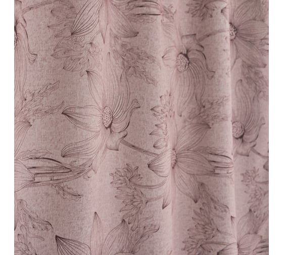 Портьерная штора для кухни witerra блэкаут ромашки кофе с молоком 135x180 см 1 шт 45148
