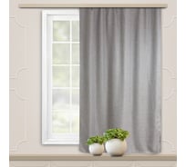Портьерная штора для кухни witerra блэкаут рогожка 135x180 см 1 шт серый 103790