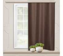 Портьерная штора для кухни witerra блэкаут рогожка 135x180 см 1 шт шоколад 104525