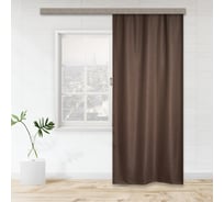 Портьерная штора witerra блэкаут рогожка шоколад 160x260 см 1 шт 108878