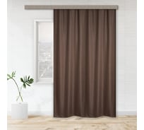 Портьерная штора witerra блэкаут рогожка шоколад 190x275 см 1 шт 100030