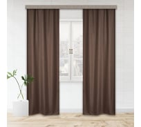 Портьерные шторы witerra блэкаут рогожка шоколад 135x260 см 2 шт 100130