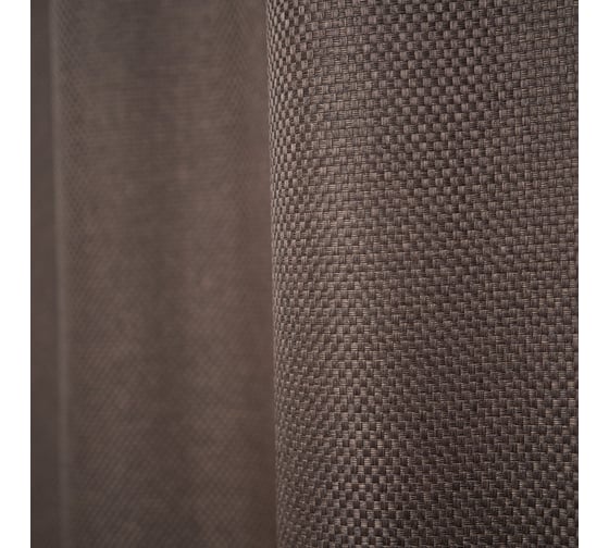 Портьерные шторы witerra блэкаут рогожка шоколад 135x260 см 2 шт 100130