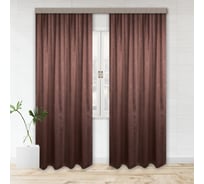 Портьерные шторы witerra водевиль блэкаут шоколад 190x275 см 2 шт 46243