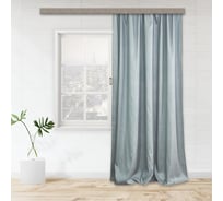 Портьерная штора witerra жаккард бамбук однотонный jyp111 серый 135x260 см 1 шт 100710