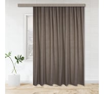 Портьерная штора witerra блэкаут с тиснением зигзаг молочный шоколад 190x260 см 1 шт 104951