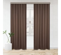 Портьерные шторы witerra блэкаут рогожка шоколад 190x275 см 2 шт 46245