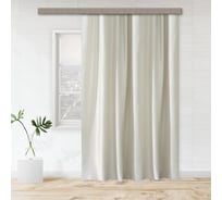 Портьерная штора witerra жаккард бамбук однотонный jyp111 светло-бежевый 190x260 см 1 шт 100928