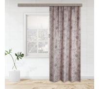 Портьерная штора witerra ромашки блэкаут кофе с молоком 135x260 см 1 шт 43806