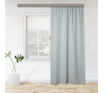 Портьерная штора witerra жаккард лен меланж серо-зеленый 135x260 см 1 шт 108451