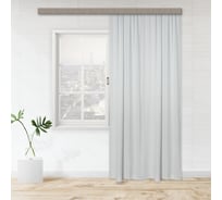 Портьерная штора witerra жаккард лен меланж светло-серый 135x260 см 1 шт 108449
