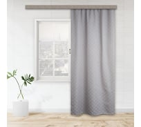 Портьерная штора witerra жаккард ромбы fa161 серый 135x260 см 1 шт 100792