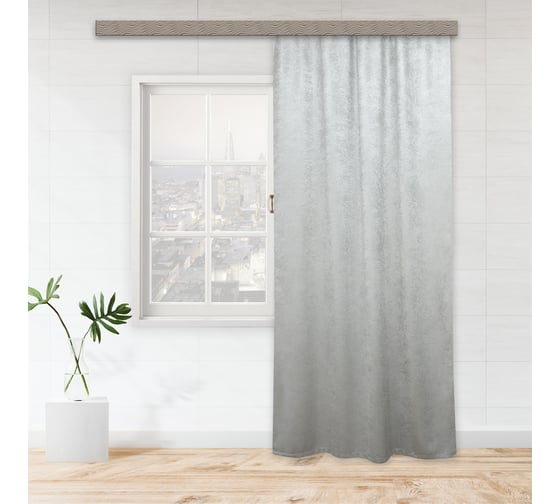 Портьерная штора witerra канвас-велюр серый 135x260 см 1 шт 108096 1